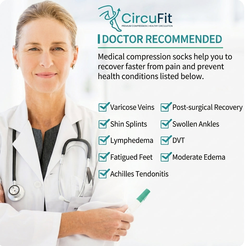 CircuFit™ Premium Open Toe Graduated Compression Socks